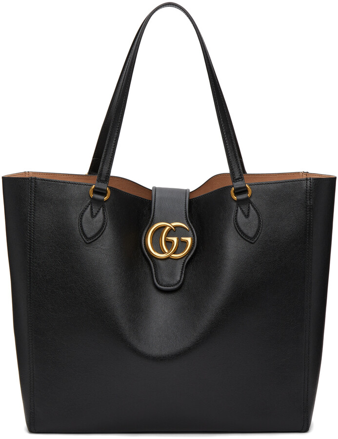 gucci-black-medium-double-g-tote